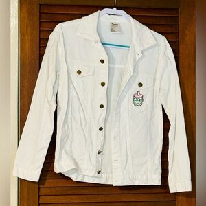 Pusheen White Denim Jacket.
